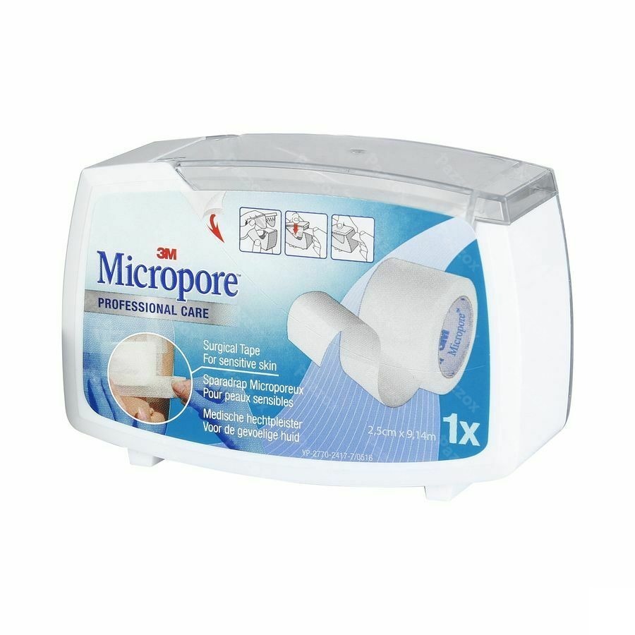 Micropore 3m 25,0mmx9,1m Nieuwe Dispenser 1530p-1d