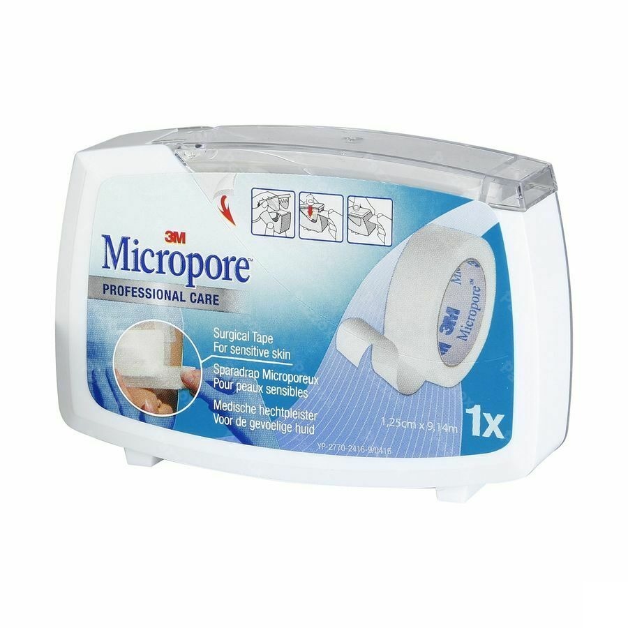 Micropore 3m 12,5mmx9,1m Nieuwe Dispenser 1530p-0d