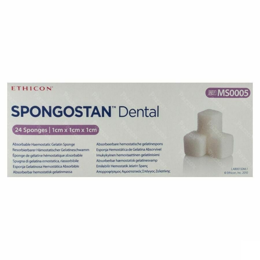 Spongostan Dental 10x10x10mm 24 Ms0005