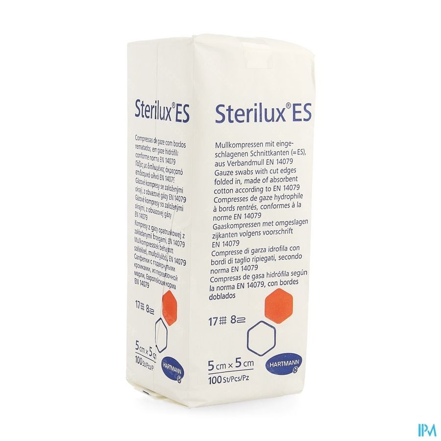 Sterilux Es 5x5cm 8l.nst. 100 P/s