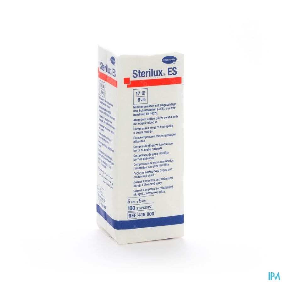 Sterilux Es 5x5cm 8l.nst. 100 P/s