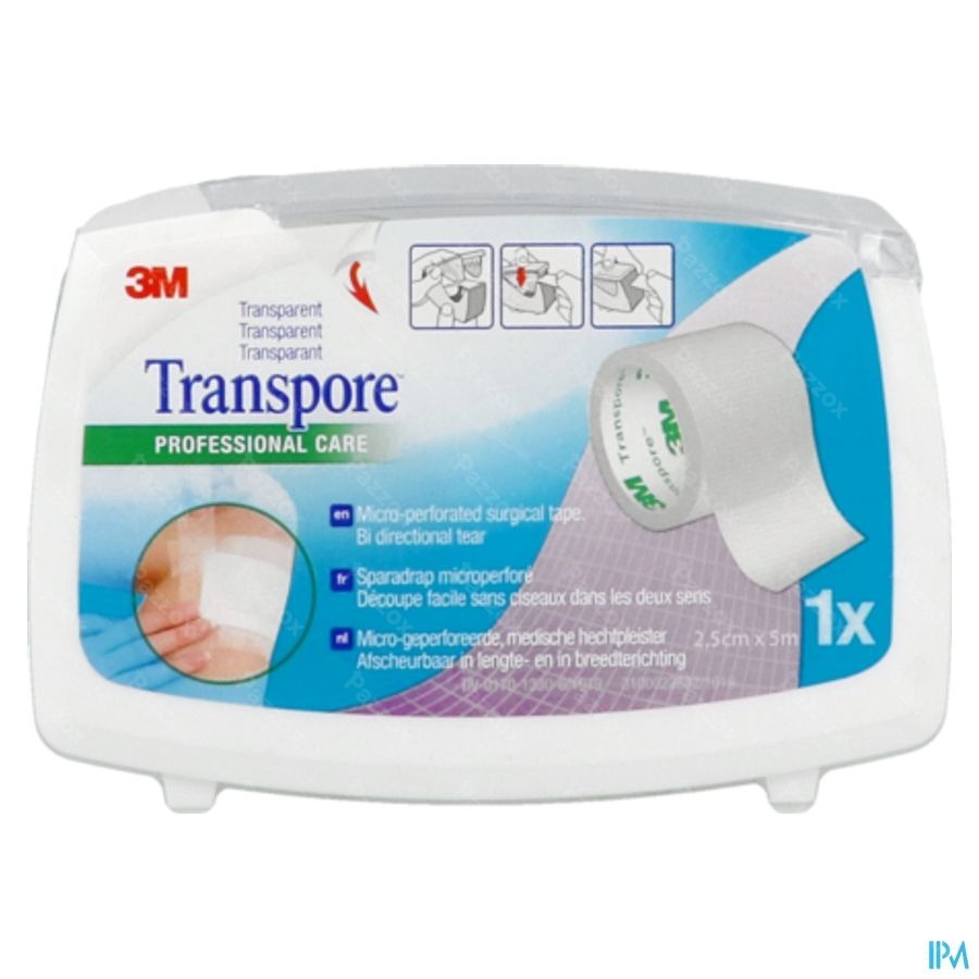 Transpore N/deroul 25mmx5m 1527p-1sd