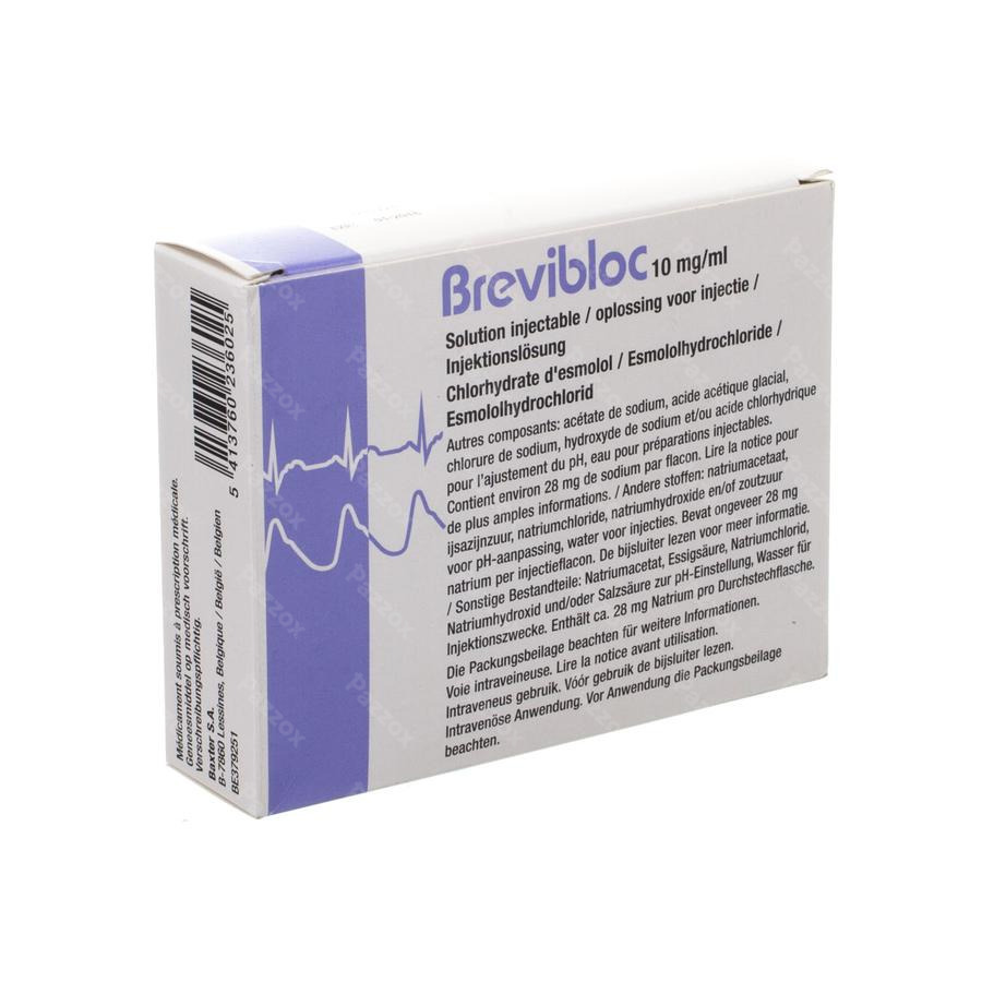 Brevibloc Vial 5 X 100mg 10ml