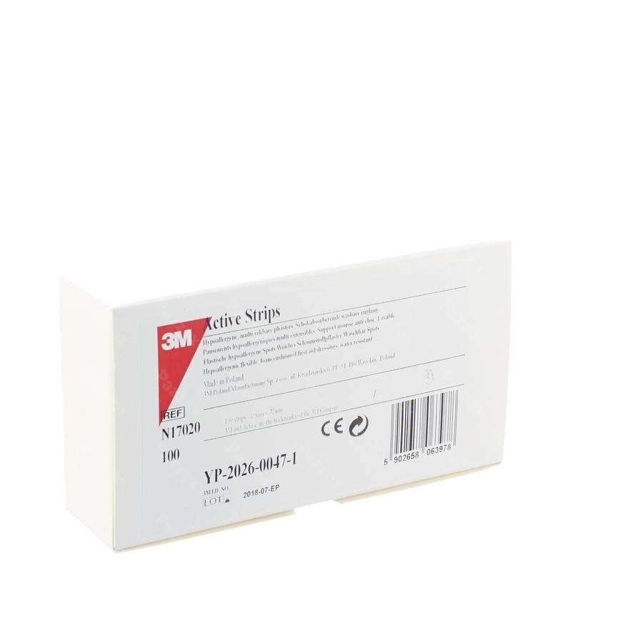 Nexcare 3m Active Strips 19x 72mm 100 17020