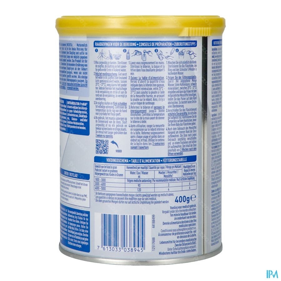 PreNan Stage 2 Zuigelingenmelk Baby Laag Geboortegewicht 400g