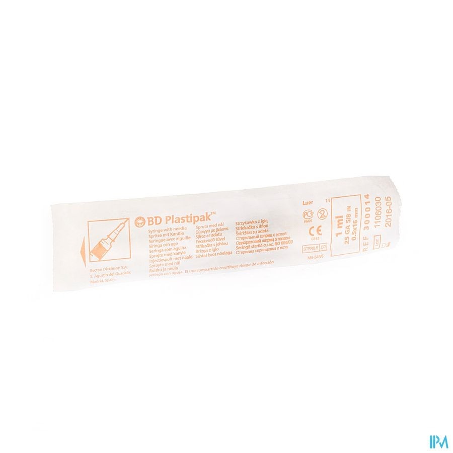 Bd Plastipak Ser.+aig.tuberc. 1ml+25g 5/8 1 303175
