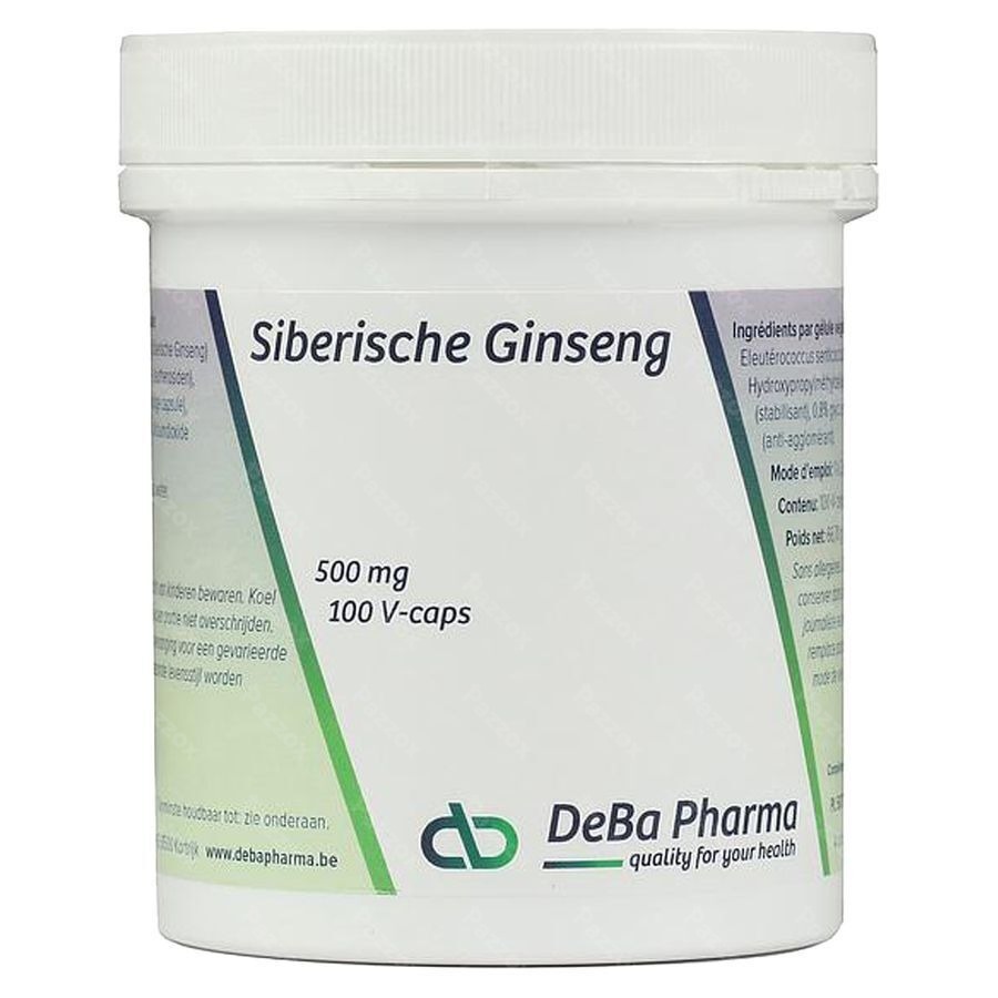 Siberian Ginseng Caps 100x650mg Deba