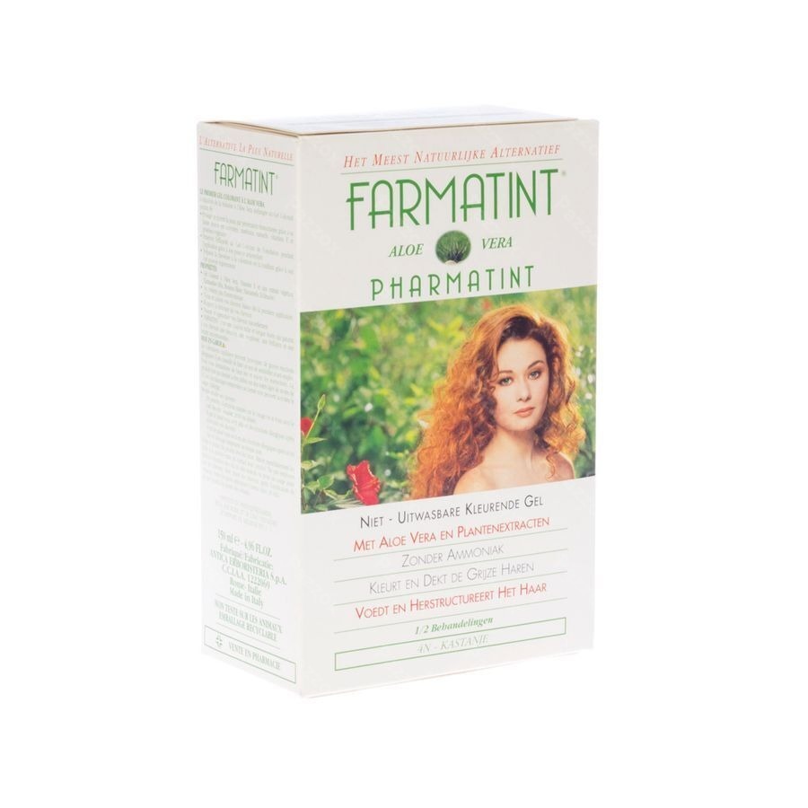 Farmatint Niet Uitwasbare Kleurende Gel Kastanjebruin 4N Met Aloe Vera