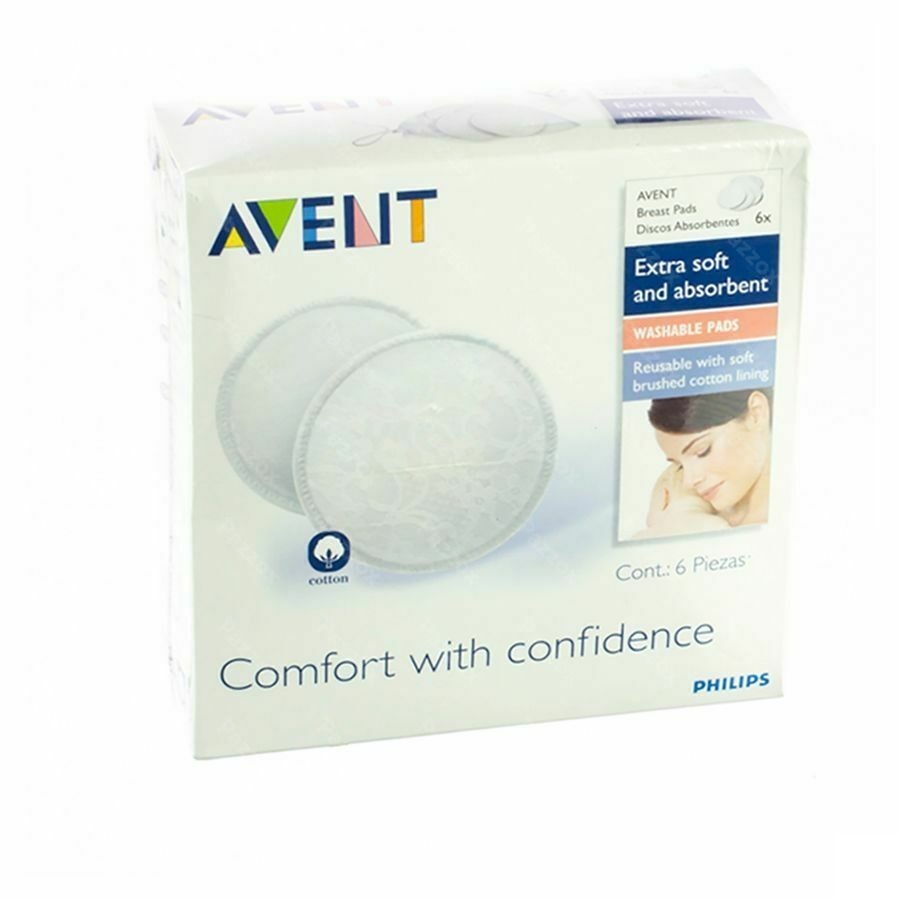Philips Avent Coussinet Allaitem.lavable 6 SCF155/06