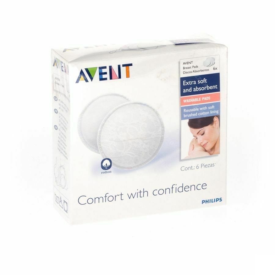Philips Avent Coussinet Allaitem.lavable 6 SCF155/06