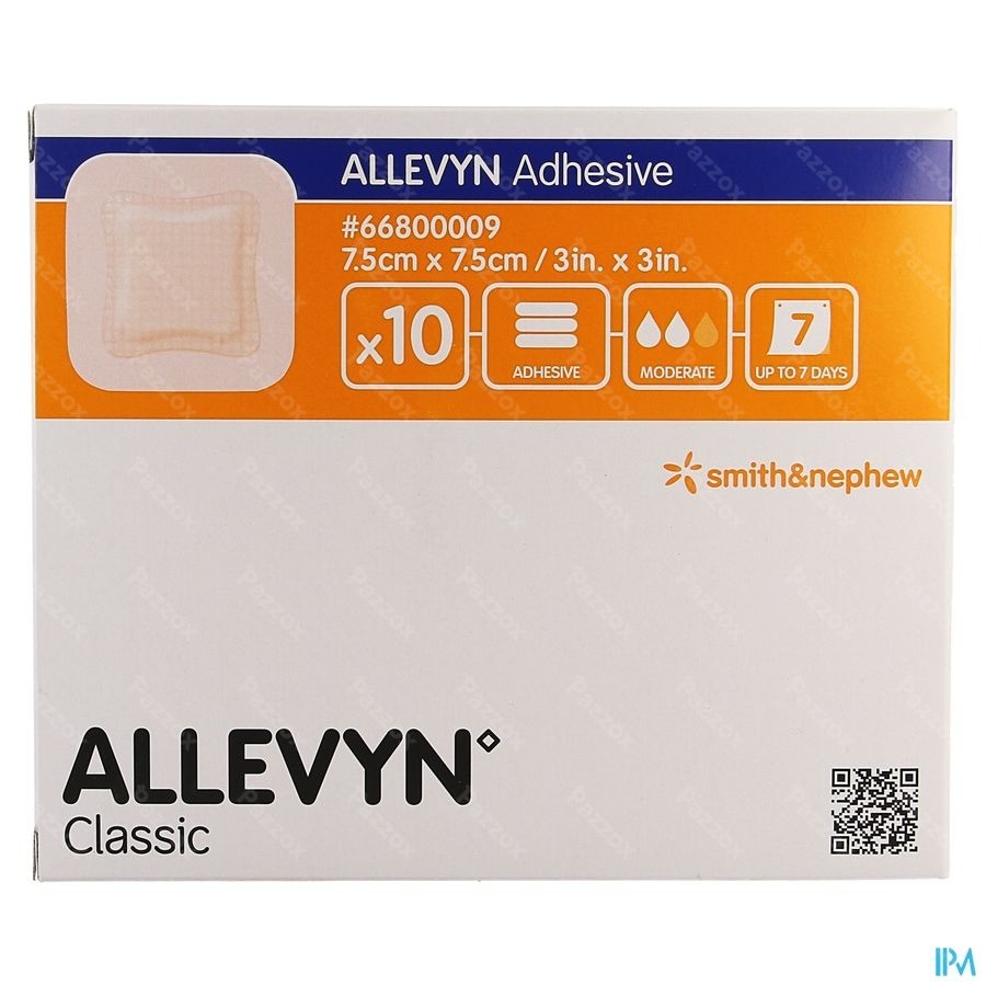 Allevyn Pans Adh Hydrocel. 7,5x 7,5cm 10 66800009