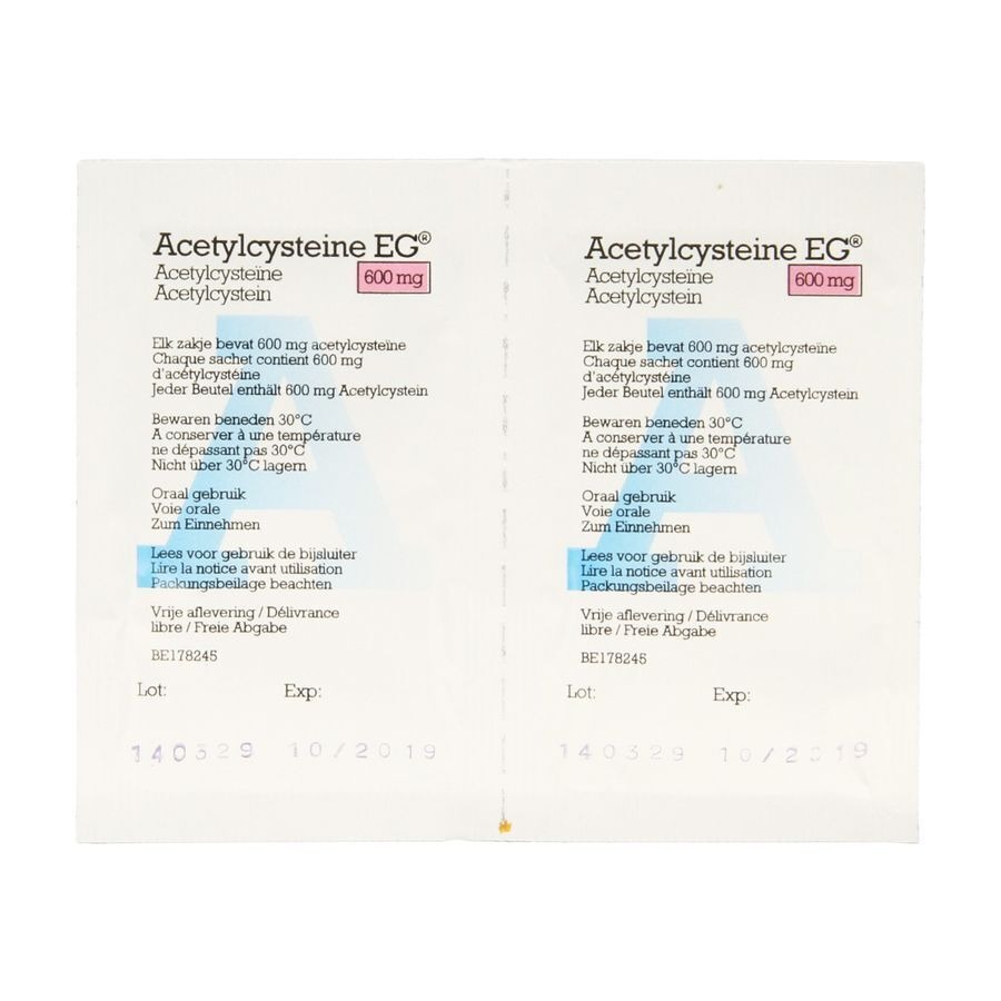 Acetylcysteine EG Sach 10X600Mg