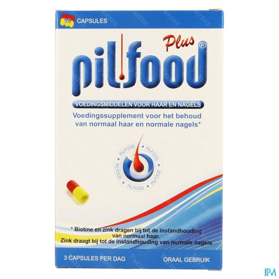 Pilfood Plus Voedingssupplement Haar en Nagels 90 Capsules