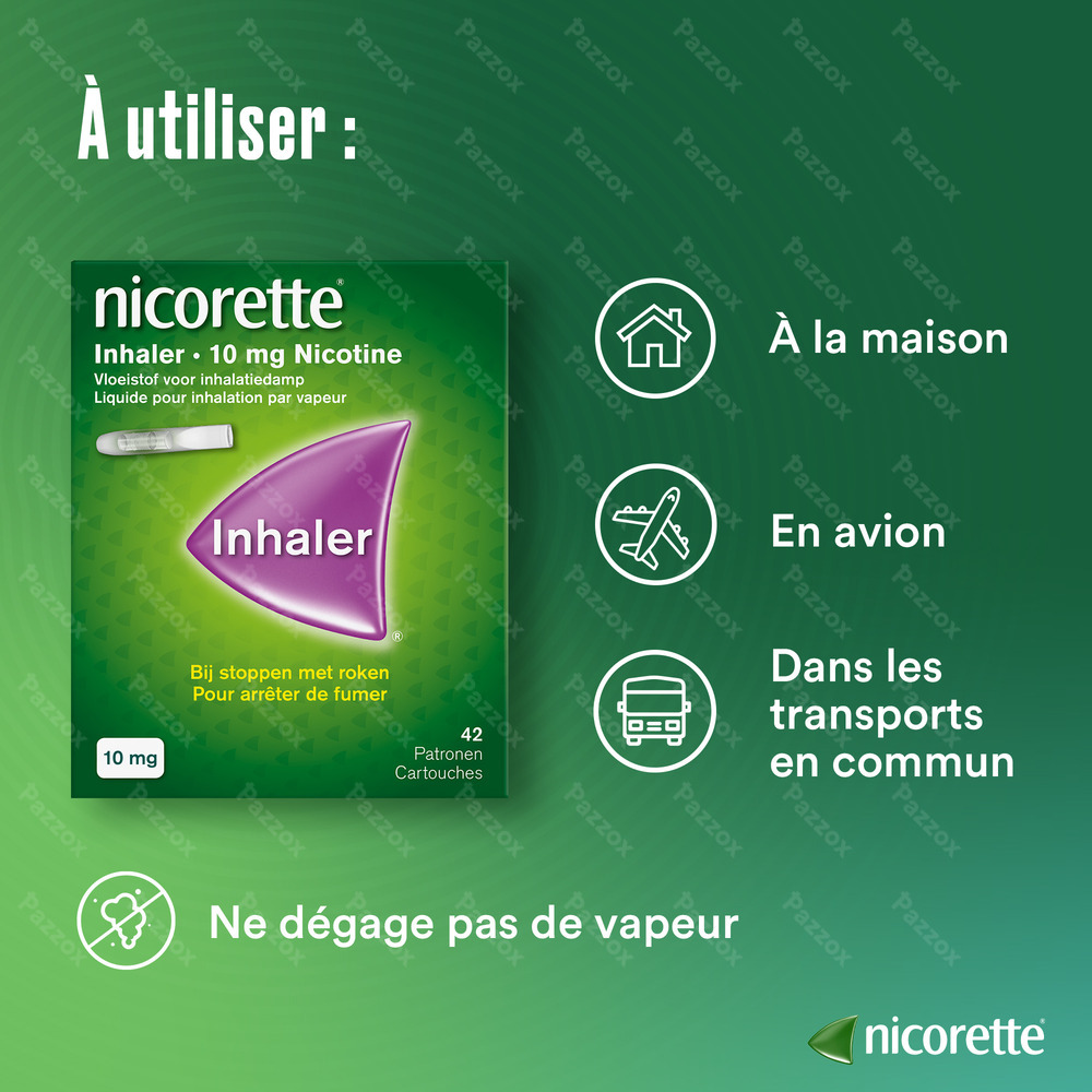 Nicorette Inhaler 10mg 42 Cartouches + Embout