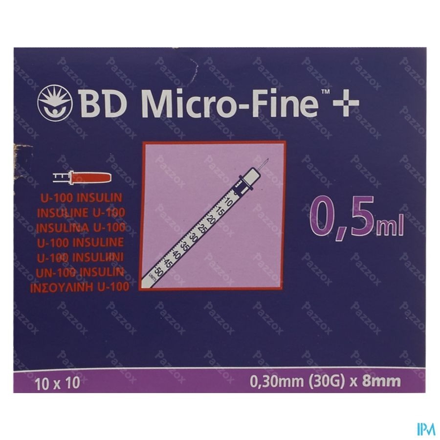 Bd Microfine+ Ins.spuit 0,5ml 30g 8,0mm100 324825
