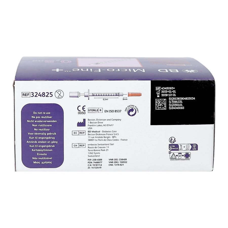 Microfine Ser.ins. 0,5ml 30g 8mm 100 324825