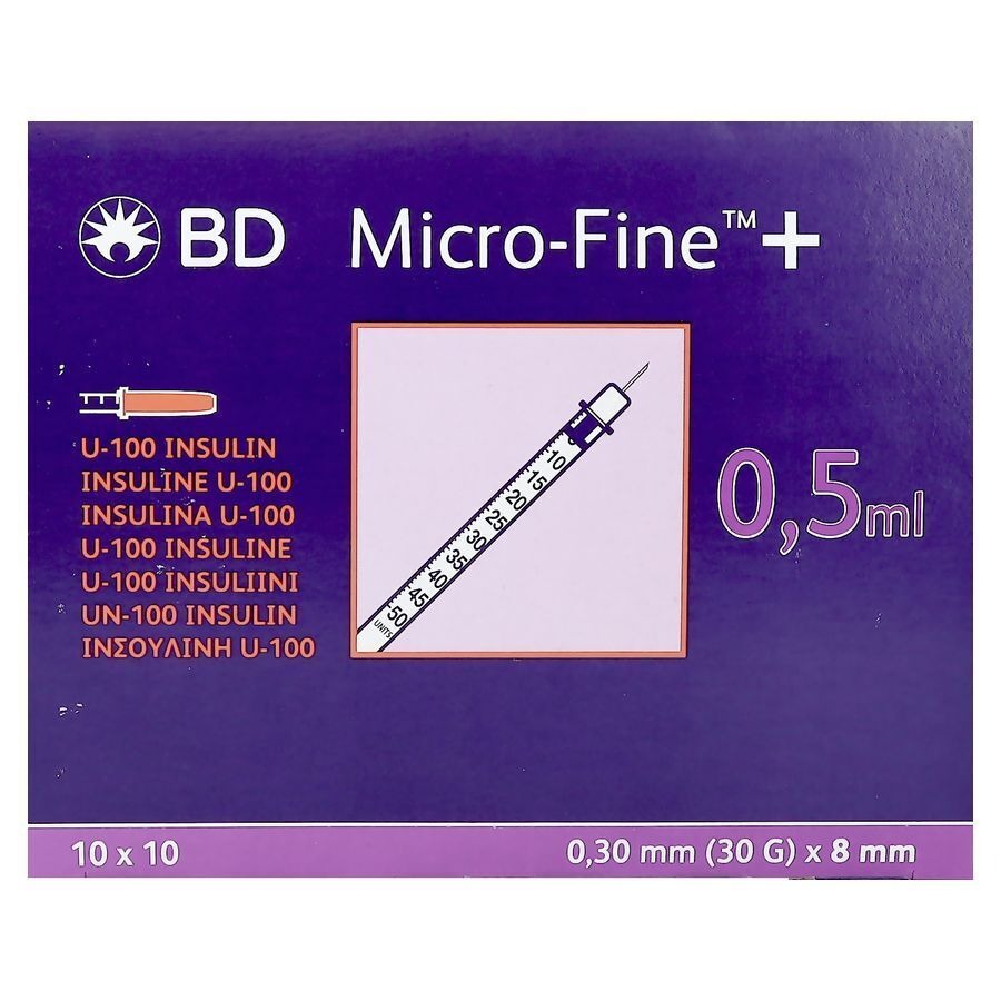 Microfine Ser.ins. 0,5ml 30g 8mm 100 324825