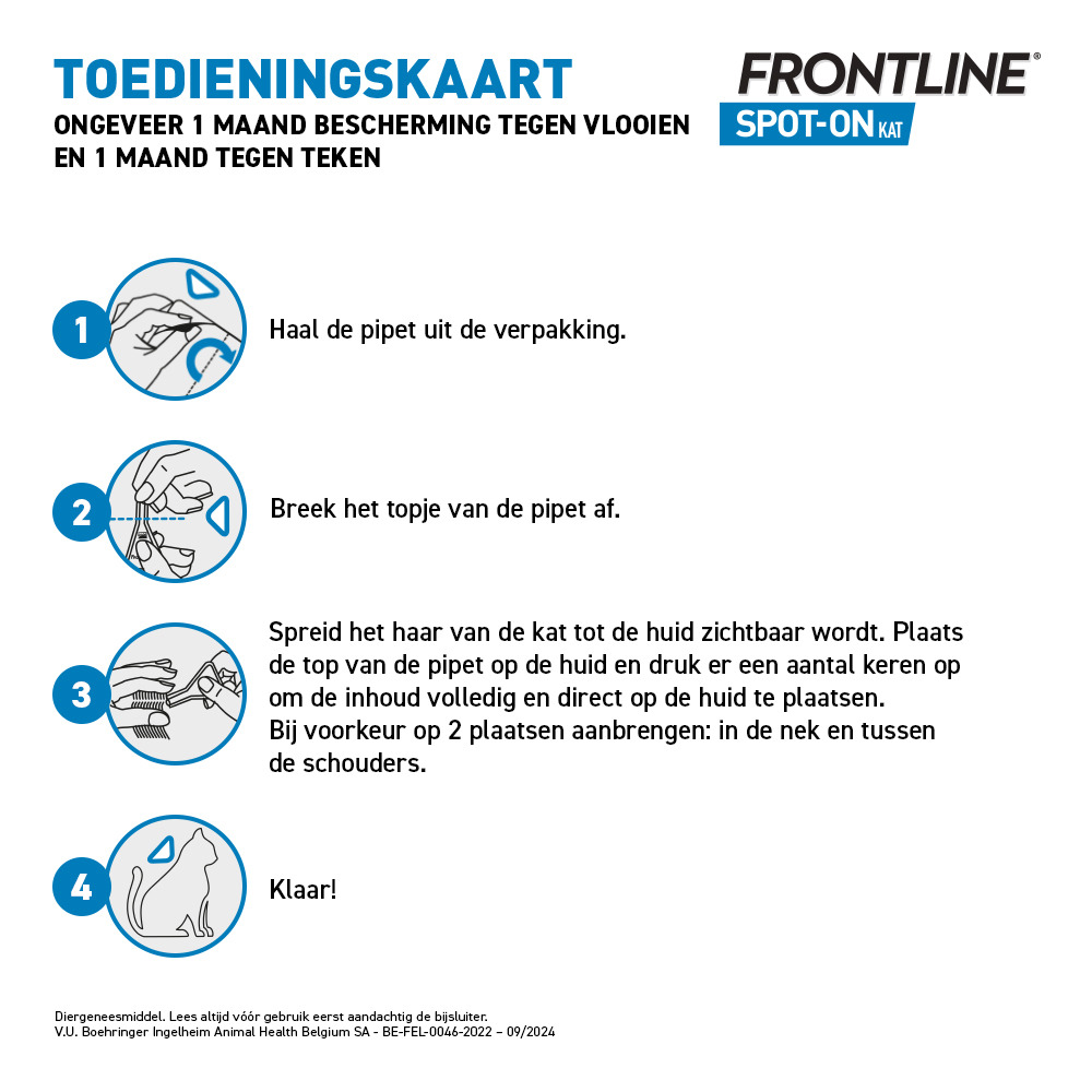 Frontline Spot On Kat Pipet 3x0,50ml