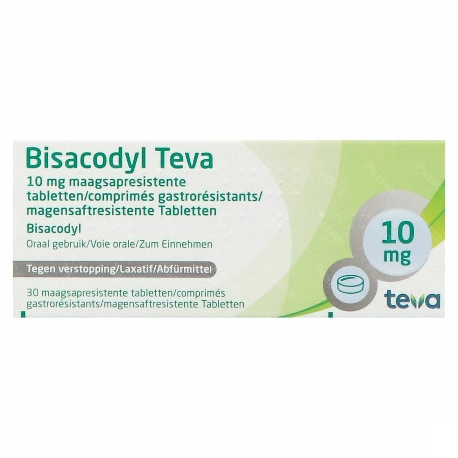 Bisacodyl Teva Drag 30 X 10mg