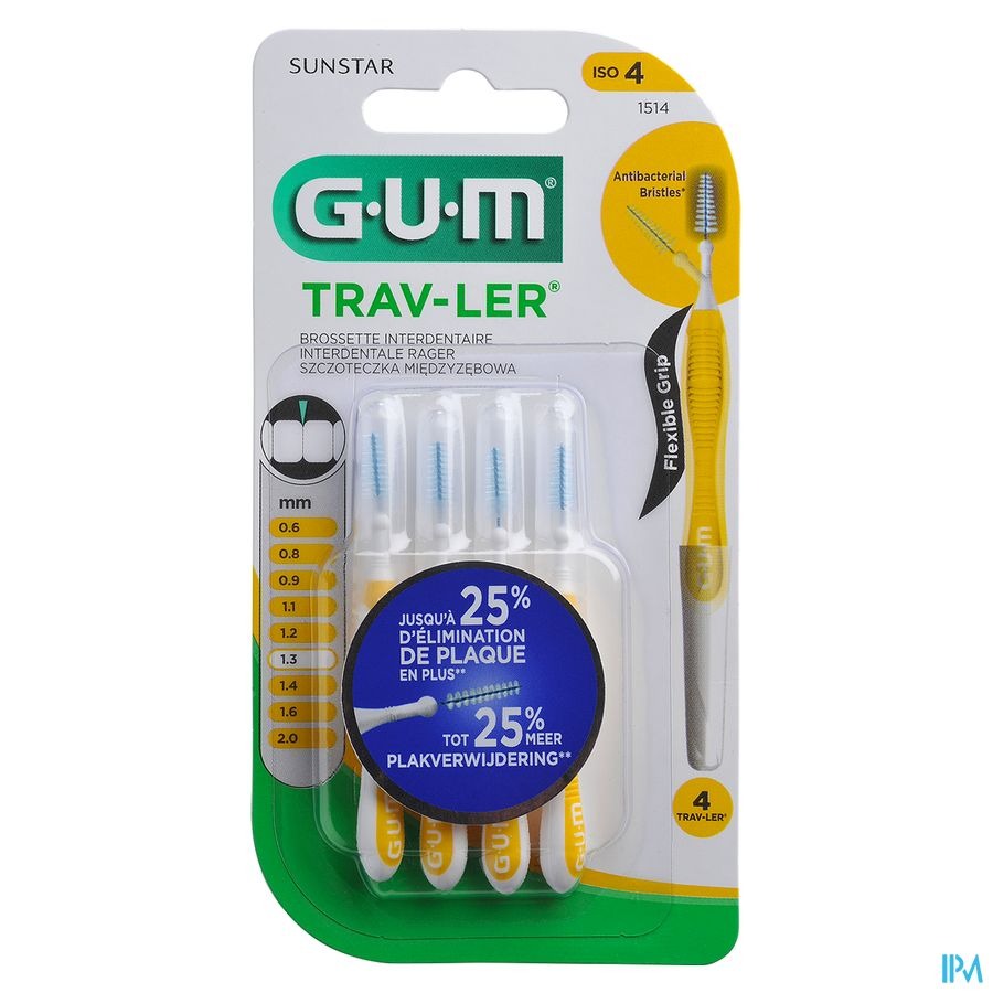 Gum Proxabrush Travel Tap Xfine 4 1514