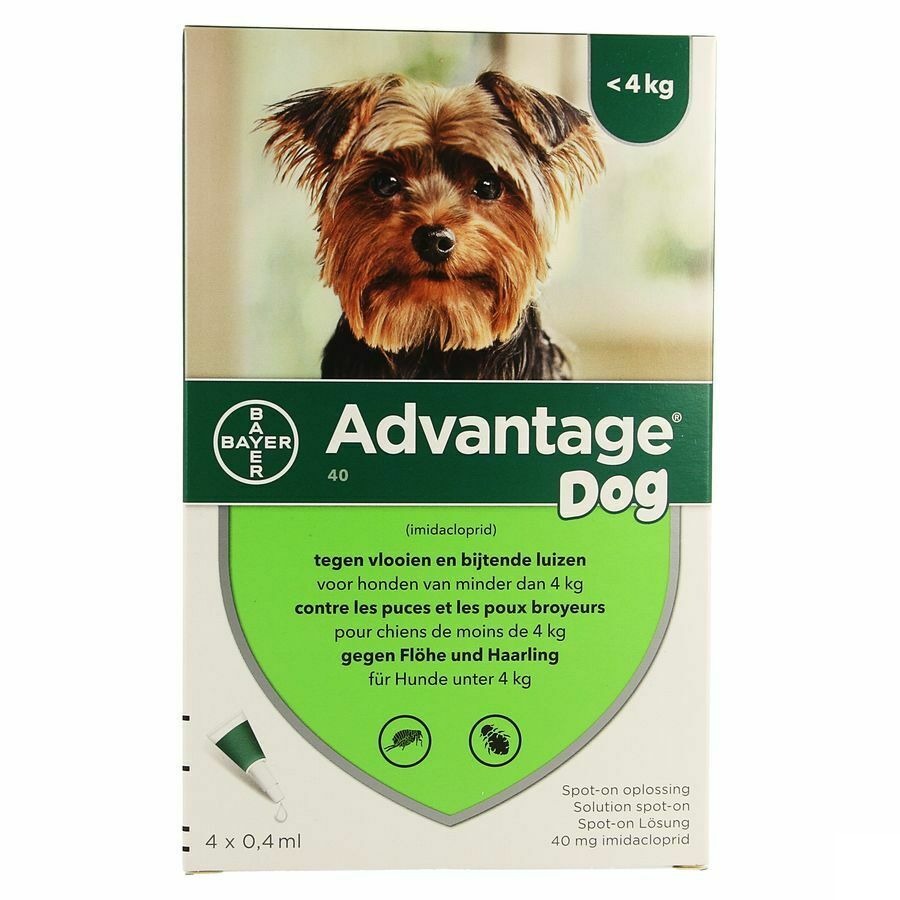 Advantage 40 Honden <4kg 4x0,4ml
