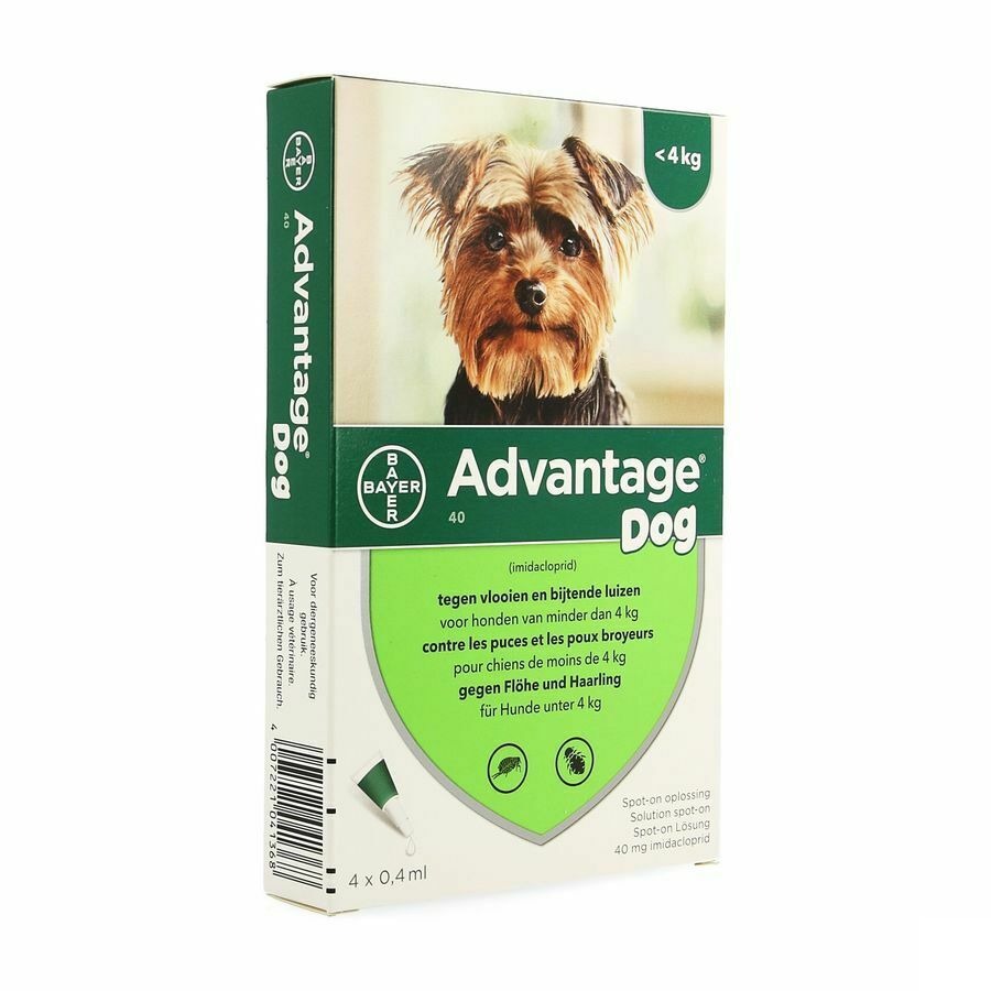 Advantage 40 Honden <4kg 4x0,4ml