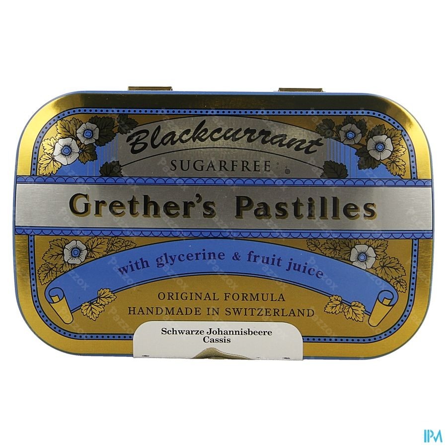 Grether's Pastilles Blackcurrant Ss Past 110g