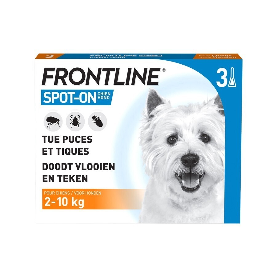Frontline Spot On Chien 2-10kg Pipet 3x0,67ml