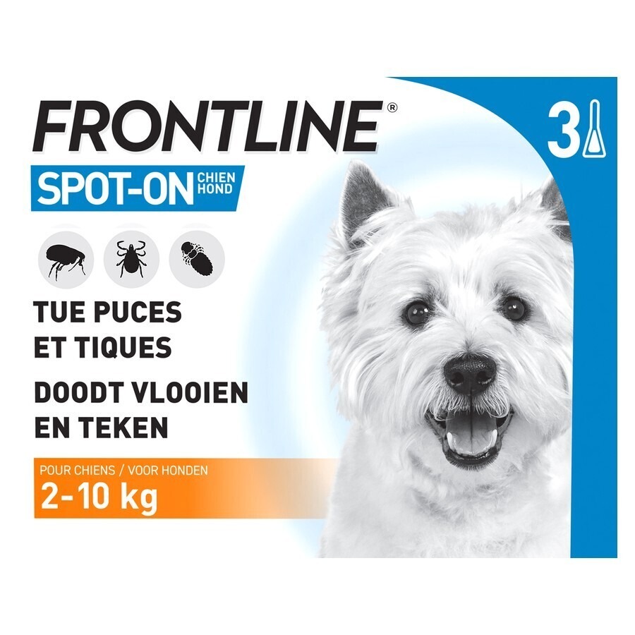 Frontline Spot On Chien 2-10kg Pipet 3x0,67ml