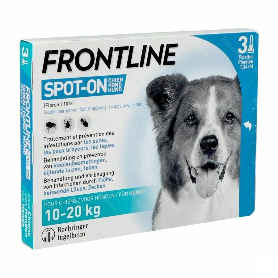 Frontline Spot On Hond 10-20kg Pipet 3x1,34ml