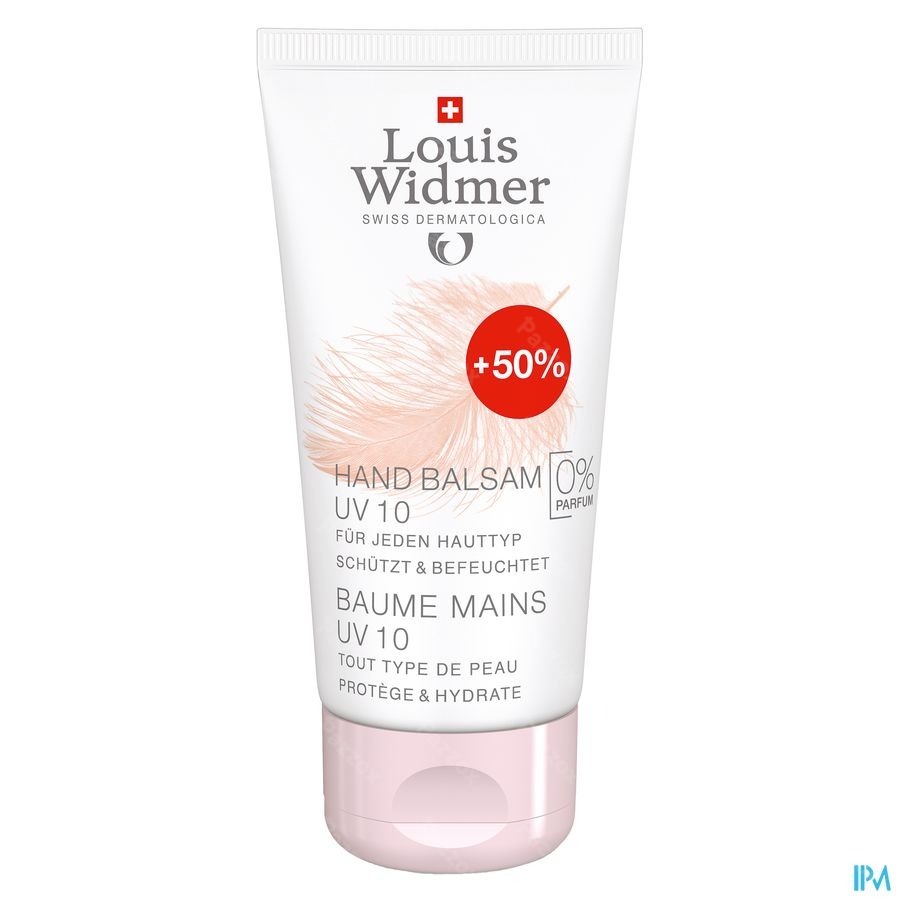 Louis Widmer Hand Balsem UV10 Zonder Parfum 50ml + 25ml Gratis
