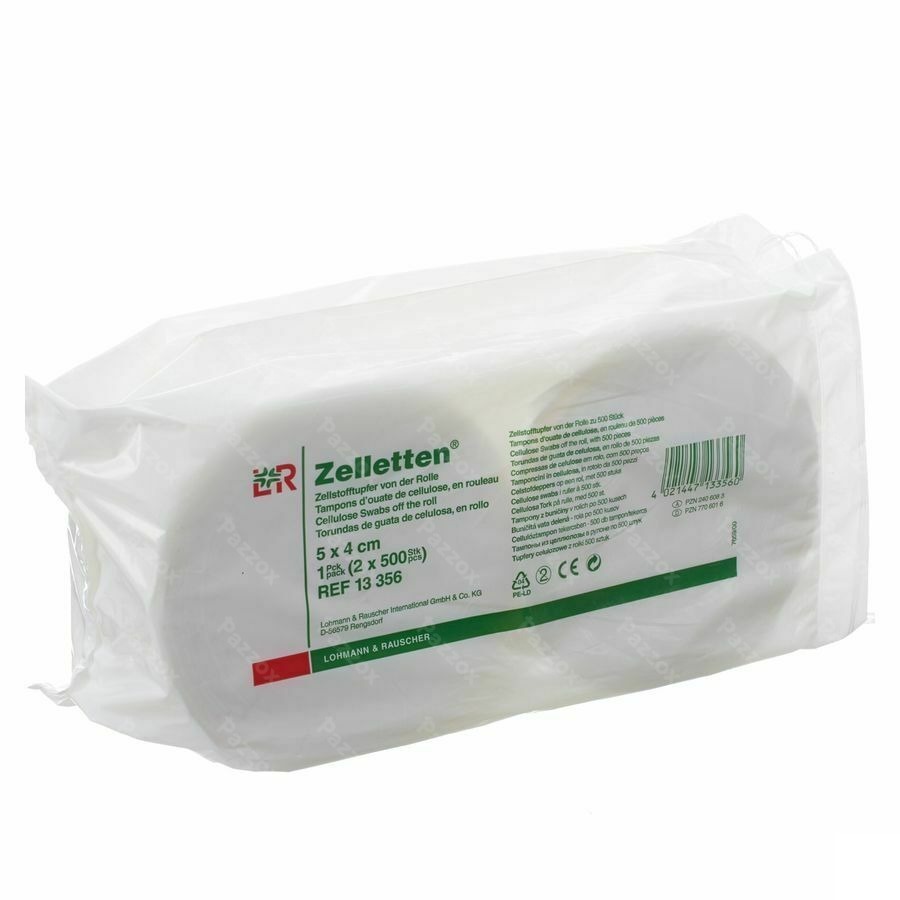 Zelletten Tampon Cellulose 5x4cm 500x2 13356
