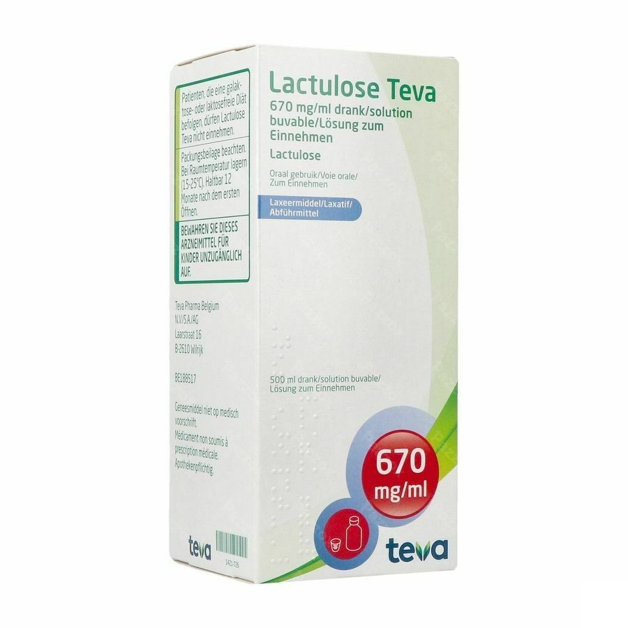 Lactulose Teva Sol Per Os 500ml