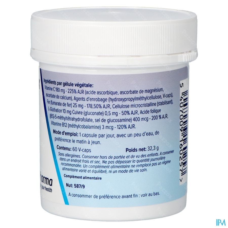 Fer Complex Vegetat. Caps 60x25mg Deba