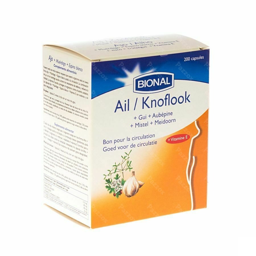Bional Ail + Gui + Aubepine + Vitamine e 200 Capsules