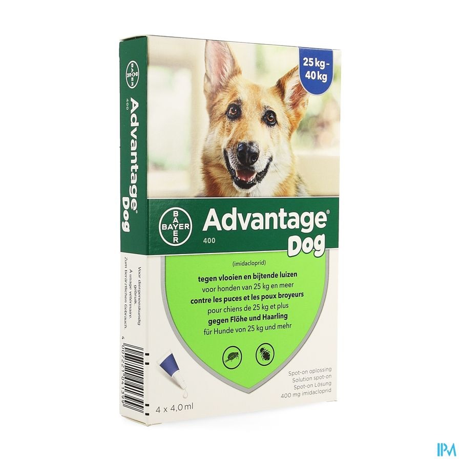 Advantage 400 Honden 25<40kg 4x4ml