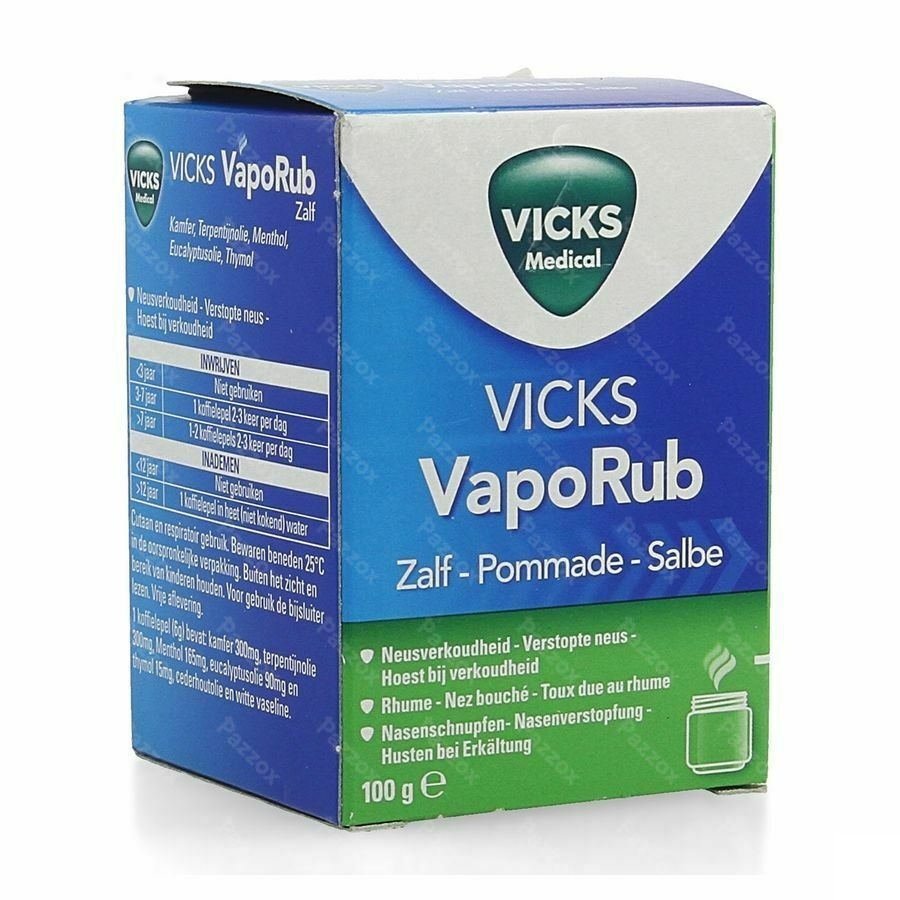 Vicks Vaporub Pommade 100g - Pazzox, pharmacie en ligne pas de soucis