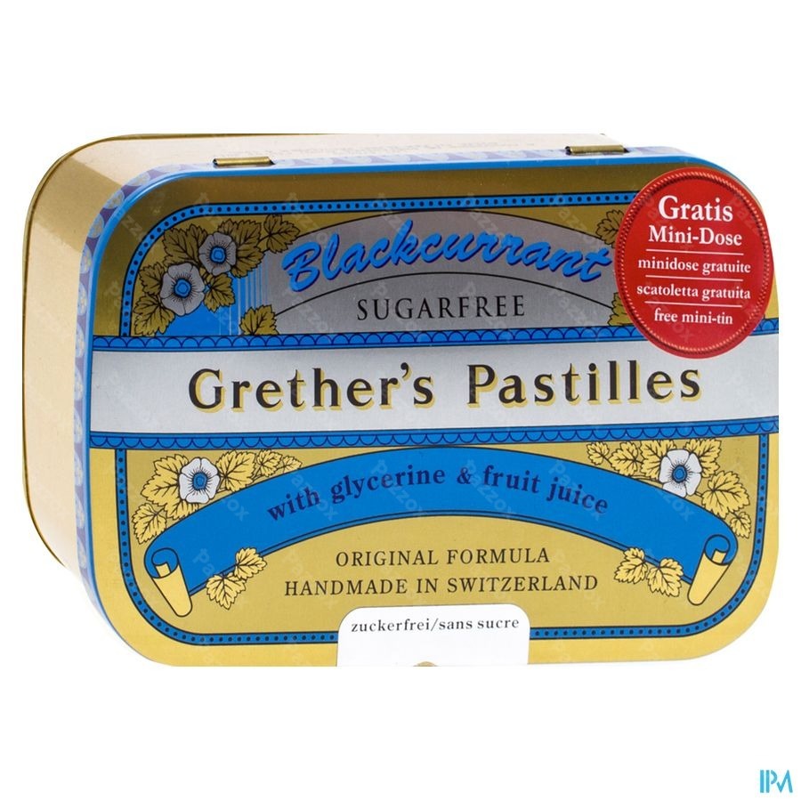 Grether's Pastilles Blackcurrant Ss Past 440g