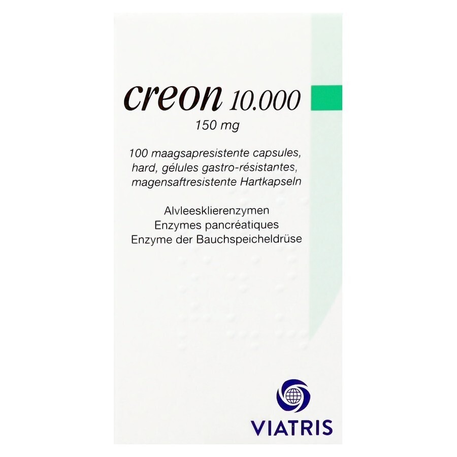 Creon 10000 Caps Maagsapresist Hard 100 X 150mg