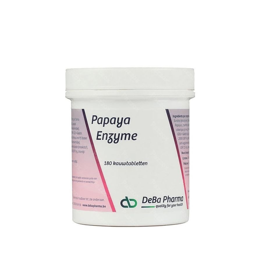 DebaPharma Papaya Enzyme 180 Comprimés à Croquer