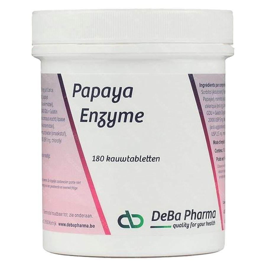 DebaPharma Papaya Enzyme 180 Comprimés à Croquer