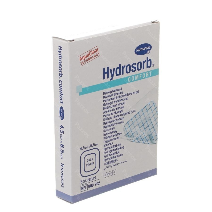 Hydrosorb Comf Transp Ster 4,5x 6,5cm 5 9007021