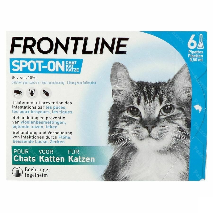 Frontline Spot On Kat 10% Pipet 6x0,50ml