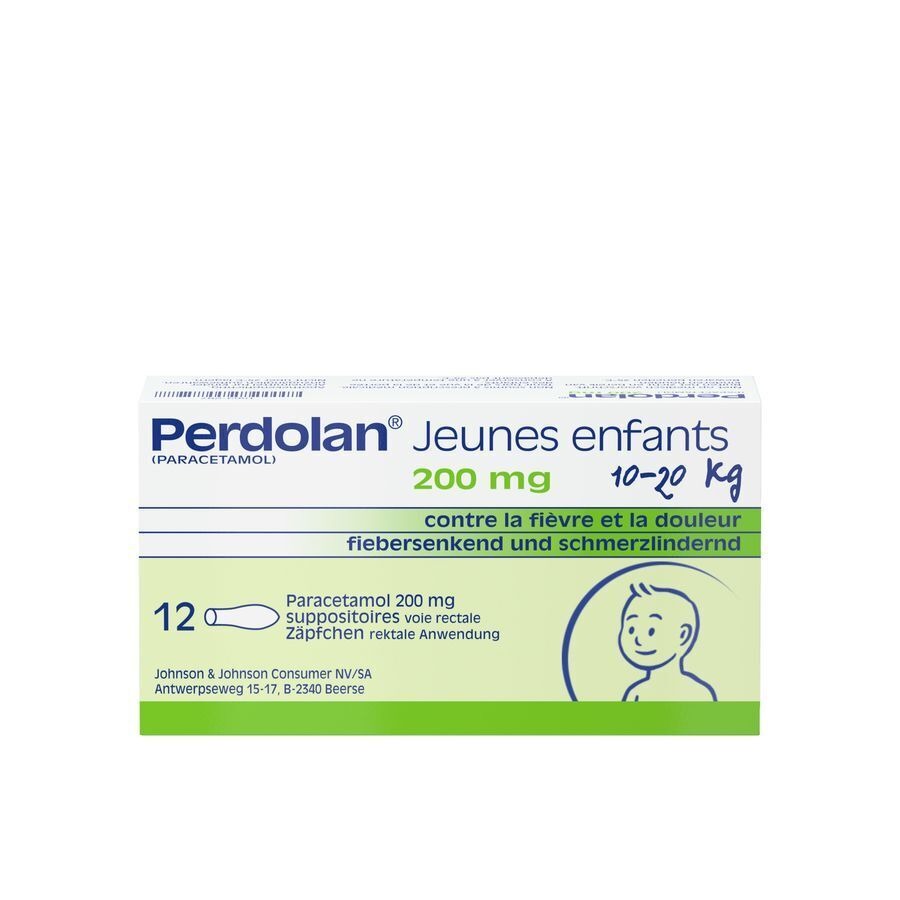 Perdolan Supp Jeun Enf 12x200mg
