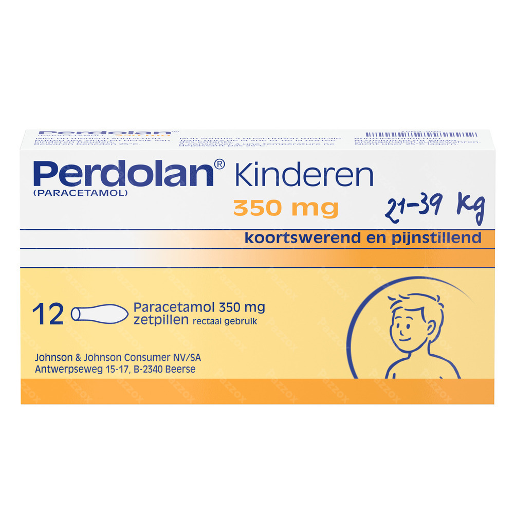 Perdolan Kinderen Zetpillen 12x350mg