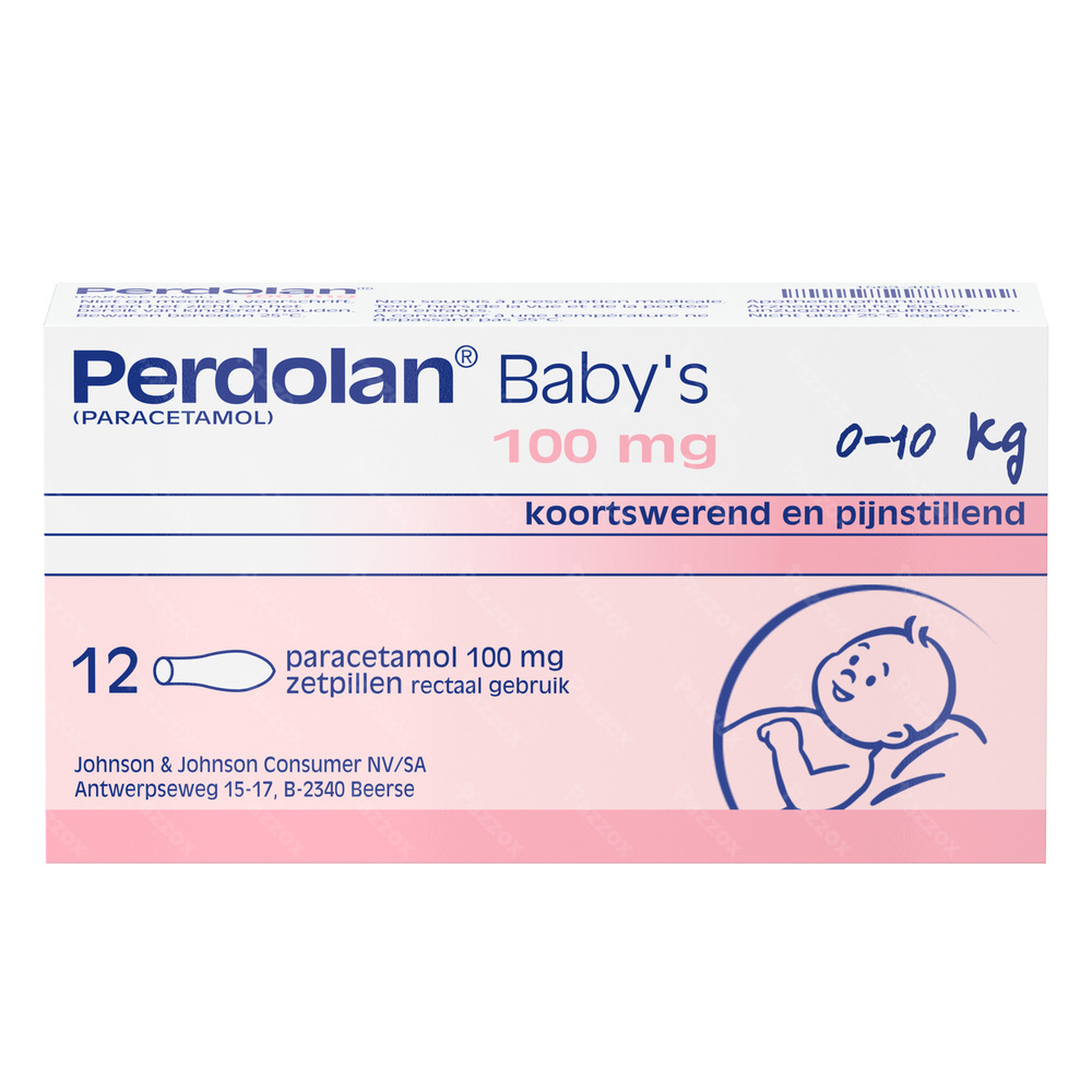 Perdolan Baby's zetpillen Koortswerend en Pijnstillend 12x100mg