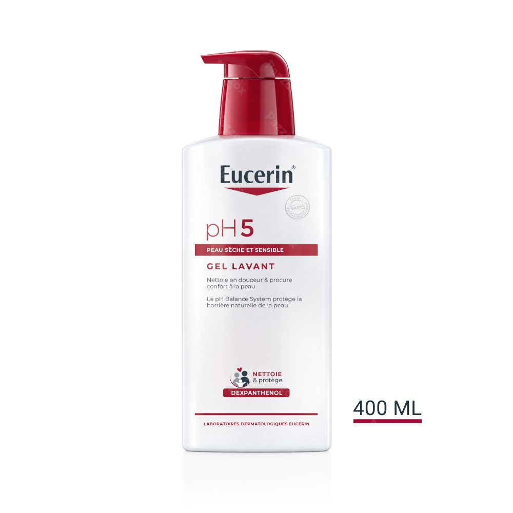 Eucerin pH5 Gel Lavant Peau Sèche et Sensible avec pompe 400ml