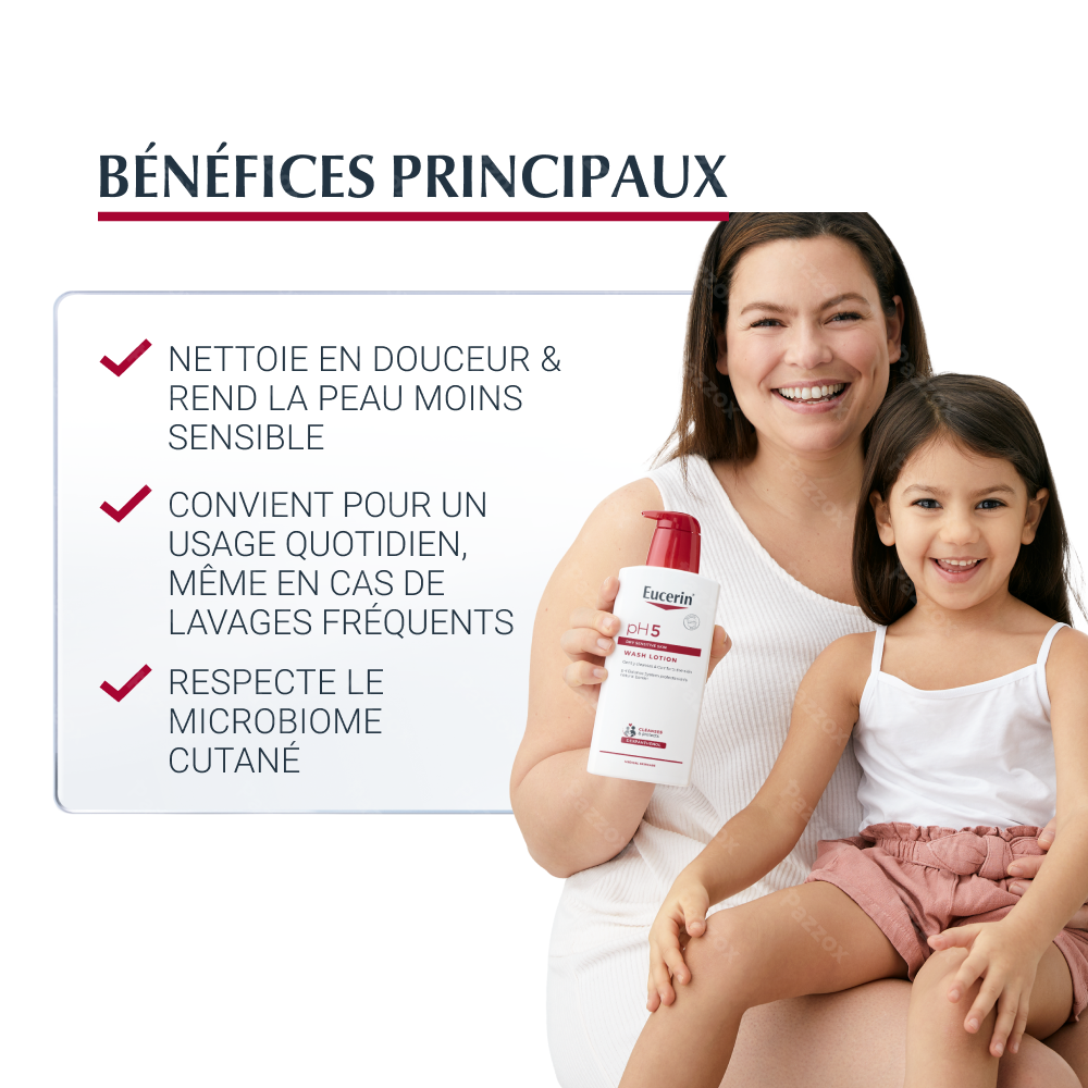 Eucerin pH5 Gel Lavant Peau Sèche et Sensible avec pompe 400ml