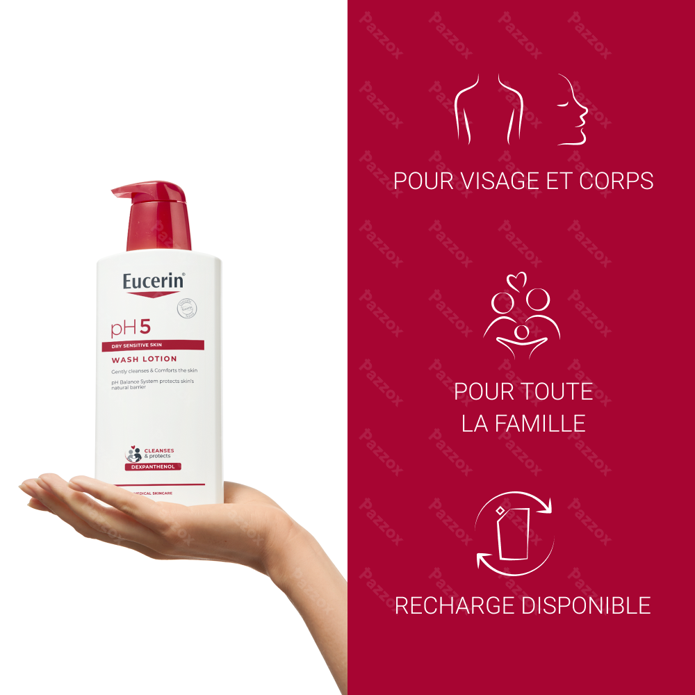 Eucerin pH5 Gel Lavant Peau Sèche et Sensible avec pompe 400ml