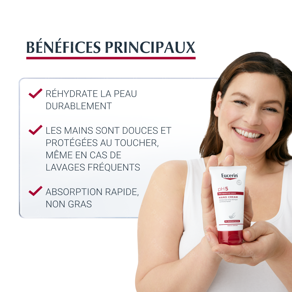 Eucerin pH5 Creme Main Peau Sensible 75 ml